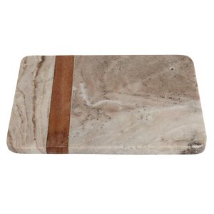 Planche à découper en marbre et bois faite à la main, planche de service, planche à fromage, préparation alimentaire en cuisine, décoration de la maison, cadeau - Product Image 1