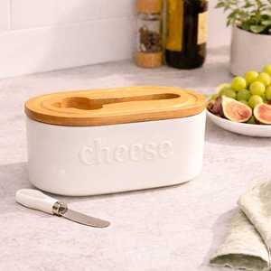Minimalist <b>Kitchen</b> <b>Storage</b> <b>Container</b> with Wooden Lid <b>for</b> Modern Pantry Organization and Countertop <b>Storage</b> - Product Image 1
