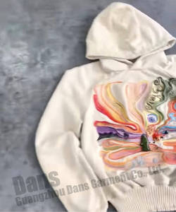Sweat à capuche oversize de luxe avec strass, style urbain décontracté, vêtement de mode en cristal lourd - Product Image 3