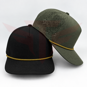 Casquette de baseball homme Tactus Industries à 6 panneaux, design déchiré et vieilli, toile 100% polyester, style vintage, broderie 3D dorée - Product Image 3