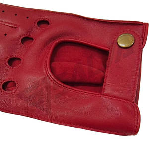 Guantes de Conducción de Verano de Cuero Genuino para Mujer, de Piel de Oveja, Finos, para Motocicleta, con Dedos Completos, de Moda, Huecos, Sin Forro - Product Image 4