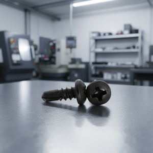 Tornillos PDC 11 de cabeza alomada Phillips de acero al carbono recubiertos de negro, rosca gruesa, grado 4.8/6.8 - Product Image 1