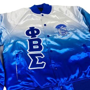 Chaqueta Bomber Desgastada Phi Beta Sigma para Hombre, Ajuste Cómodo, Tela Premium, Ropa de Fraternidad Griega, Prenda Exterior Informal - Product Image 2