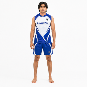 Tenue de football 7v7 personnalisée, ensemble maillot et short, tissu sport respirant, séchage rapide, évacuation de l'humidité, léger - Product Image 1
