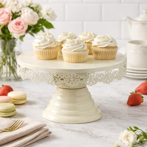 Wholesale White Iron Handmade Adjustable Eco-Friendly <b>Cake</b> Display Pedestal <b>Stand</b> for Cupcakes Pastries Desserts Wedding Buffet - Product Image 6