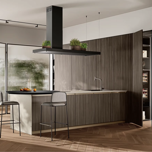 ตู้ครัว JY Project แบบสั่งทำพิเศษ สไตล์ยุโรปหรูหราทันสมัย วัสดุ MDF เป็นมิตรกับสิ่งแวดล้อม ทนทาน ติดตั้งง่าย ทำความสะอาดง่าย สำหรับประเทศเวียดนาม - Product Image 2