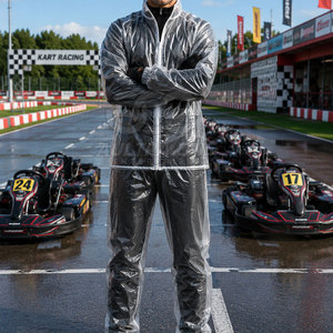 Traje Impermeable para Karting, 100% Poliéster, Cómodo, Ligero, Personalizable, para Clima Húmedo y Pistas de Karting - Product Image 5