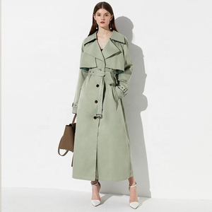 Manteau Trench en Gros Nouvelle Collection Printemps Kaki Coupe Slim Élégant Coupe-Vent Longue Veste Française Camel pour Femme avec Ceinture - Product Image 4