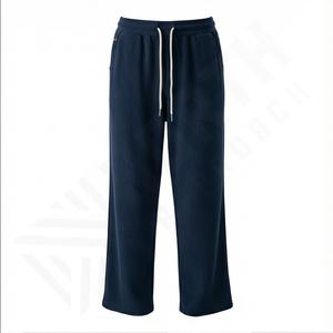 Pantalons à revers pour hommes épais chaud ample droit velours côtelé pantalons de survêtement à jambes larges pantalon en tricot drapé automne et hiver hiver - Product Image 2