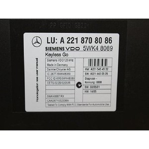 Module de commande Keyless Go d'occasion pour Mercedes Classe S 2005-2009, référence OEM A2218708086 - Product Image 6