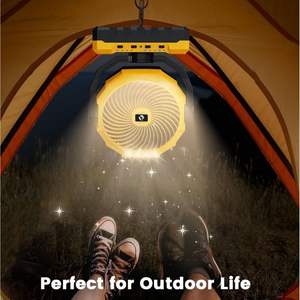 Ventilador de mesa USB portátil y portátil de 24000mAh, ventilador de camping con batería recargable de 9 pulgadas - Product Image 3