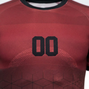 ชุดฟุตบอลผู้ชายผ้าโพลีเอสเตอร์แห้งเร็ว พร้อมบริการพิมพ์ลายแบบ Heat-Transfer  ระบายอากาศได้ดี แห้งไว รับผลิตแบบ OEM - Product Image 4