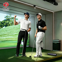 Nouveau simulateur de golf d'intérieur 2026 avec écran incurvé et plat, machine de jeu de golf commerciale personnalisée pour parc d'attractions et club, OEM ODM