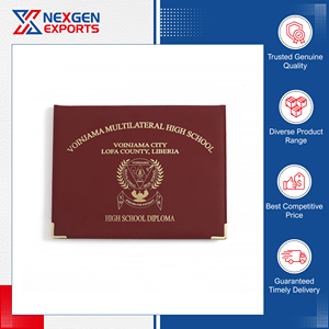 แฟ้มใส่ประกาศนียบัตรหนัง PU ดีไซน์คลาสสิก คุณภาพเชื่อถือได้มาตรฐานสูงสุด จากแหล่งผลิตในอินเดีย - Product Image 3