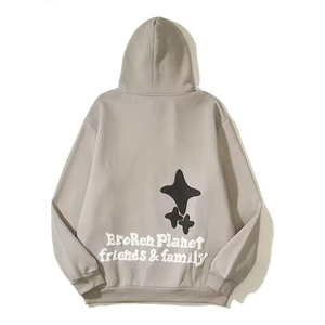 Sweat à capuche pour homme en coton épais de qualité supérieure, respirant, coupe ample, surdimensionné, avec impression personnalisée, idéal pour l'hiver - Product Image 2