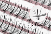 Cils 3D en éventail faits à la main Volume Lash Extensions Soft Lightweight Natural Look Premade Fans Korean PBT Multi-Curl for Salon
