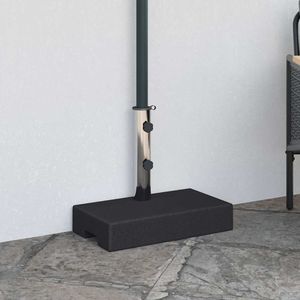 Base per Ombrellone da Patio in Acciaio Inossidabile e Granito Nero, Design Standard - Product Image 1