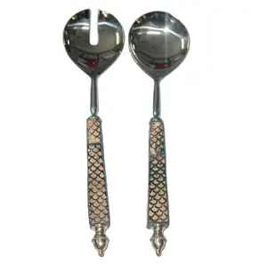 Set di posate in acciaio inossidabile con impugnatura in corno design di tendenza alla moda Set di stoviglie Set di stoviglie cucchiai da cucchiaio