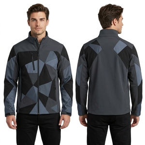 Chaqueta Softshell Personalizada para Hombre en Amarillo Mostaza, de Poliéster y Nailon, con Mangas en Contraste Negro y Cierre Completo, para Uso Casual - Product Image 6
