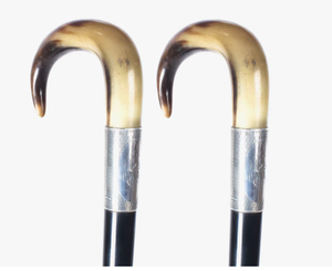 Bâton de marche en corne de buffle naturelle, poignée en corne de buffle, meilleure qualité, couleur naturelle - Product Image 1