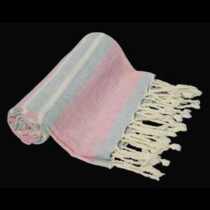 Serviettes de plage Fouta en coton recyclé rayées personnalisées, de qualité supérieure, séchage rapide, douces, au prix le plus bas, serviette de plage pour le golf - Product Image 2