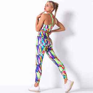 Conjunto de Yoga de 2 Piezas para Mujer, Hecho a Medida, de Alta Calidad, 2026, Bra Deportivo Liso y Leggings Ajustados - Product Image 3