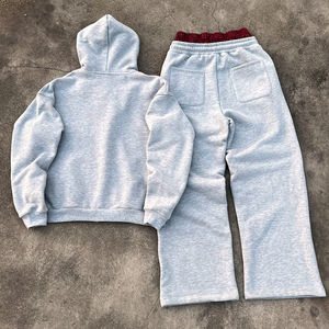Conjunto de Sudadera con Capucha y Pantalones Deportivos Estampados para Hombre Glory, de Algodón y Felpa, Estilo Casual, 2 Piezas - Product Image 2