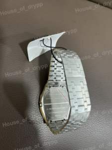 Montre de luxe minimaliste en acier inoxydable avec cadran rond et lunette sertie de diamants Moissanite VVS, montre élégante et fine pour homme et femme - Product Image 2