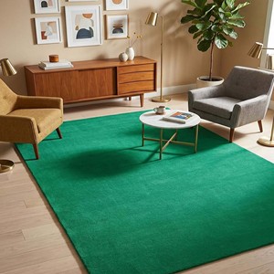 Tapis moderne en laine rouge uni, doux et moelleux, pour salon, chambre à coucher, tapis de sol minimaliste, décoration de luxe pour la maison, tapis rectangulaire - Product Image 4