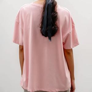High Quality Plain Short Sleeve Custom Logo Slim Fit <b>Woolen</b> Breathable & Eco-Friendly Sexy Women's T-Shirts - Product Image 2