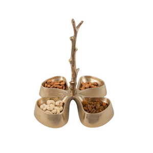 Luxurious Metal Dry Fruits Serving Tray Eco-Friendly Durable Polished Finish for Home Restaurants Gifts-High Quality Table Top - Product Image 2