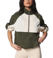 Veste coupe-vent respirante à fermeture éclair intégrale, logo personnalisé, coupe-vent imperméable pour femme, vente chaude