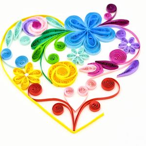 Luxury Heart Floral Quilling <b>Card</b> Handmade Greeting <b>Card</b> For Special <b>Occasions</b> 3D Rainbow Quilled <b>Card</b> With Envelope Wholesale - Product Image 3