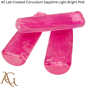 # 2 zafiros de corindón cultivados en laboratorio, de color rosa claro brillante, en forma de bola, sintéticos, creados por fusión de llama, gemas simuladas para corte lapidario. - Product Image 1