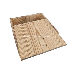 Boîte en bois d'acacia faite à la main, forme rectangulaire, découpes circulaires, pour cadeaux, artisanat, rangement, fabriquée au Vietnam par Thanhs Tung Thinh Co. Ltd, sur mesure - Product Image 6