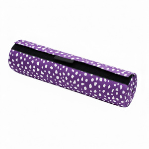 Almohadilla de nailon morada con puntos para barra, con cierre de gancho y bucle negro para levantamiento de pesas - Product Image 2