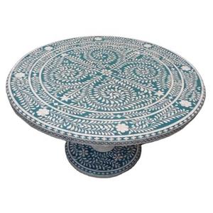 Mesa con Incrustaciones de Hueso de ILAHI, Diseño Moderno con Detalles de Ágata, Almacenamiento Portátil, Muebles para el Hogar - Product Image 3