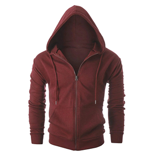 Sudadera con Capucha y Cremallera para Hombre, Color Sólido, Corte Ajustado, Estilo Casual, Tejido de Punto para Otoño, 100% Algodón, Producción Harry Johnson - Product Image 1