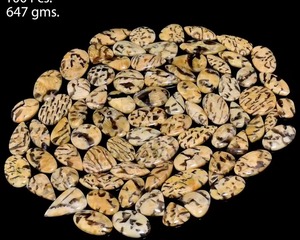 หินแจสเปอร์ผสมลายไม้ถั่วลิสงทรงคาโบชอง ล็อตหินธรรมชาติสีน้ำตาลขัดเงา หินหลวมขายส่ง สำหรับทำเครื่องประดับ - Product Image 2