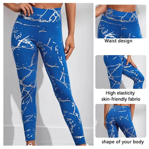 Hot Sale Polyester Stretchy Yoga Pants Drawstring Women Sports Gym Yoga Wear Digital Printing High Waist <b>Tights</b> Woman Leggings - Product Image 4