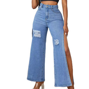 Pantalones Acampanados de Cintura Media con Cierre de Cremallera, Color Sólido, Transpirables, Antipilling, para Mujer, Estilo Casual, 100% Poliéster - Product Image 5