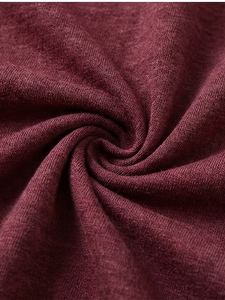 Men's Short Sleeve Henley T-Shirt Solid Color Knitted Cotton Casual Regular Fit Breathable V-neck Maroon Jersey Button-Up - Product Image 6