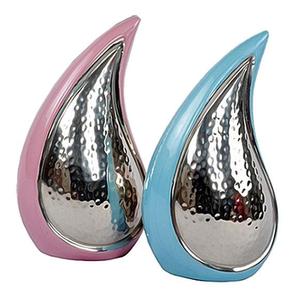 Ensemble de style américain/européen/3 urnes funéraires funéraires en laiton/aluminium avec goutte de larme en métal gravé pour adultes - Product Image 2