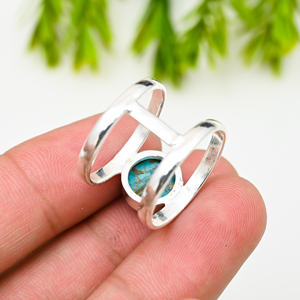 925 Silver Luxury <b>Turquoise</b> Gemstone <b>Rings</b> for Party - Product Image 3