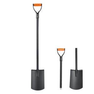 Pelle carrée robuste de 48 pouces avec lame en acier allié et poignée en D antidérapante, pelle de transfert facilement détachable - Product Image 1