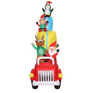 Babbo Natale Gonfiabile per Decorazioni Natalizie da Esterno, Addobbi per Giardino e Cortile con Regali - Product Image 4
