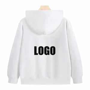 Chaqueta con Capucha Tipo Felpa de Algodón para Hombre y Mujer, Invierno, Bordado 3D, Cierre de Cremallera, Logotipo Personalizado, Sin Forro, Holgada - Product Image 5