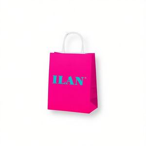 Sacchetto regalo in carta ILAN 31x15x41 cm colore rosa per confezioni regalo - Product Image 1