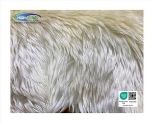 Fausse fourrure en polyester tricotée à poils longs, couleur jaune laiteux, haute qualité, pour tapis, jouets, vêtements, tissus et textiles de maison - Product Image 1