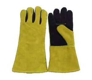 Gants de soudage en cuir de vachette renforcé, respirants, résistants à la chaleur et aux étincelles, pour travaux de construction - Product Image 4